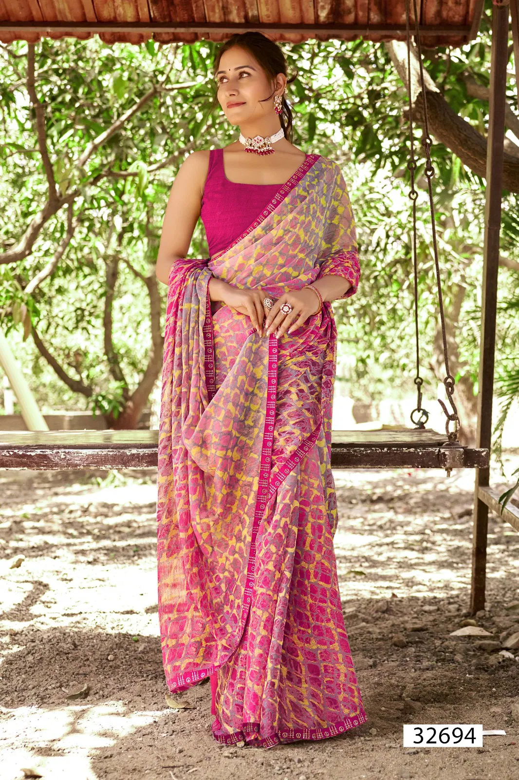 Masha Vol 2 By Vallabhi Georgette Printed Daily Wear Saree Suppliers In India
